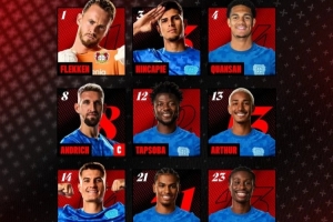 滕帅正式比赛首战,药厂德国杯首发:宽萨、希克、安德里希出战